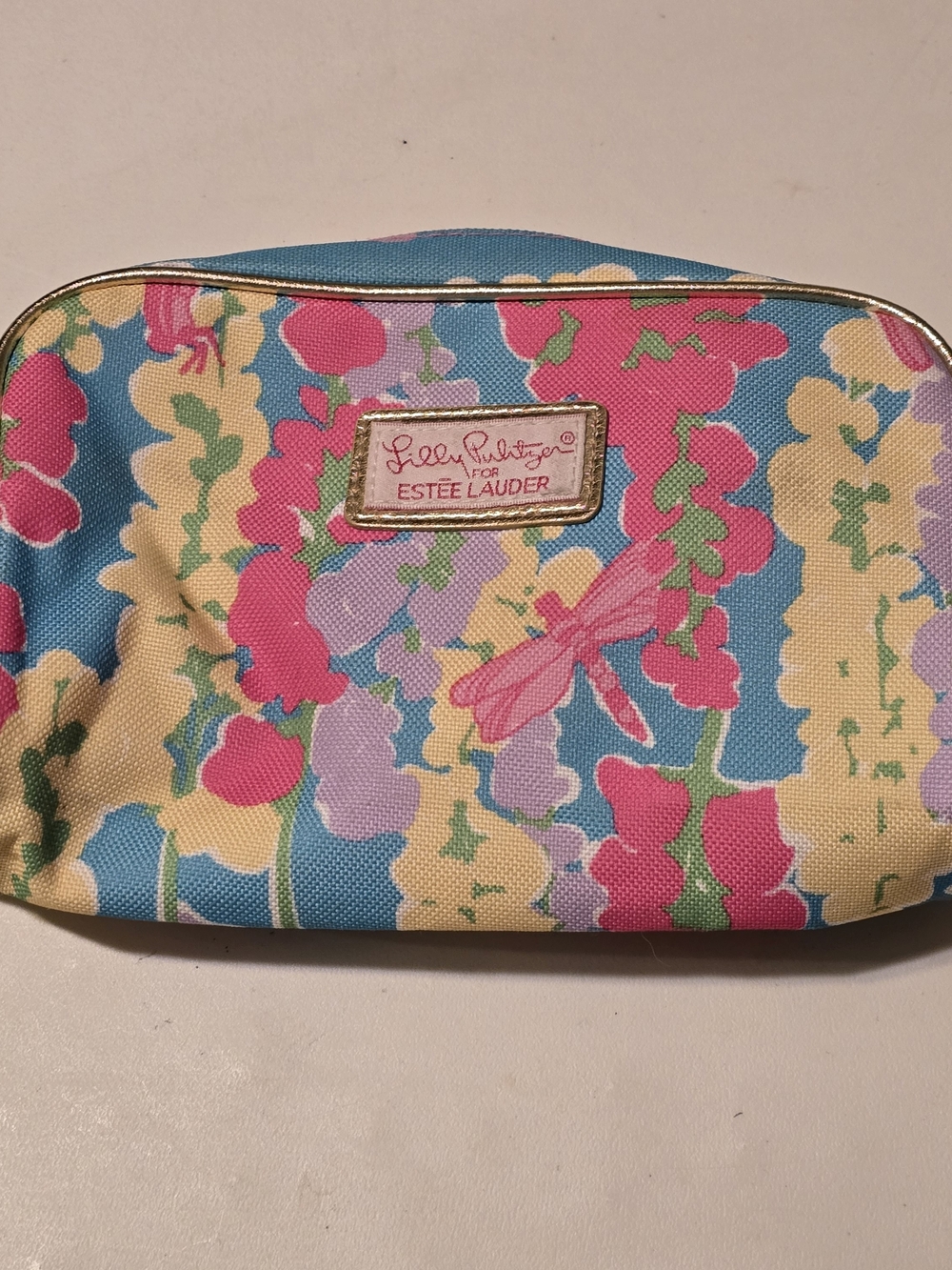 Lilly Pulitzer for Estée Lauder Colorful Floral Cosmetic Makeup Bag
